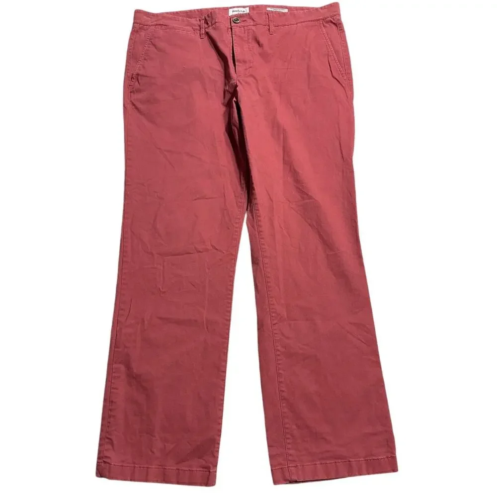 Goodfellow & Co Hennepin Chino Straight Leg Pants Mens 40 x32 Santa Fe Rose Pink